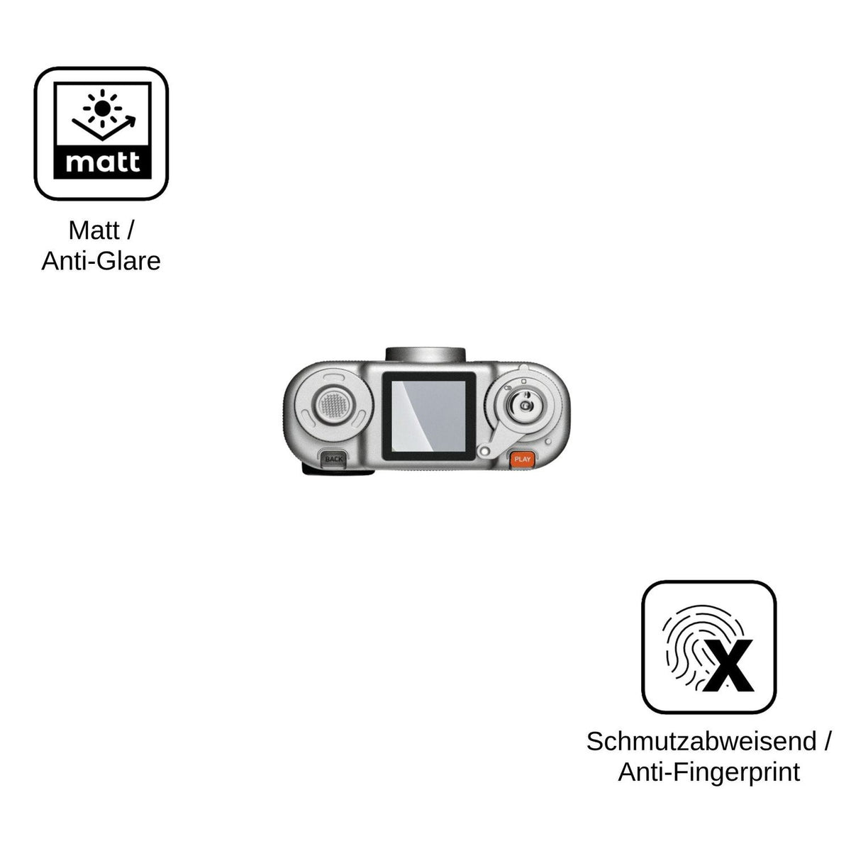 4x Schutzfolie matt für Fujifilm instax Pal 2 Display-Schutzfolie