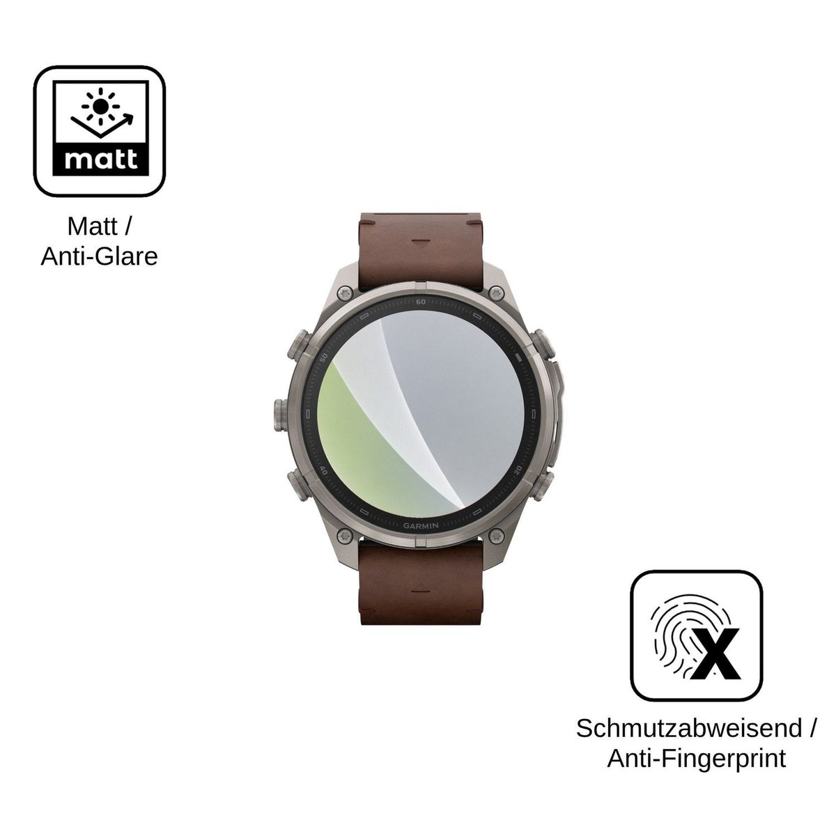 6x Schutzfolie matt für Garmin Fenix 9 Display-Schutzfolie