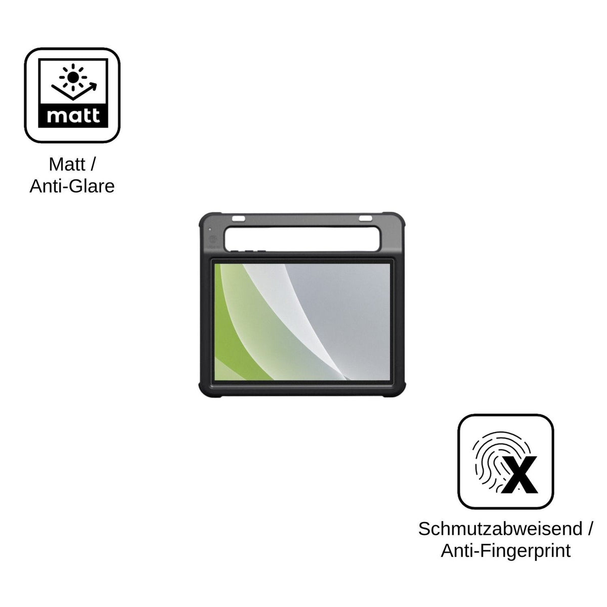 2x Schutzfolie matt für Jabbla Vibe 12 Plus Display-Schutzfolie