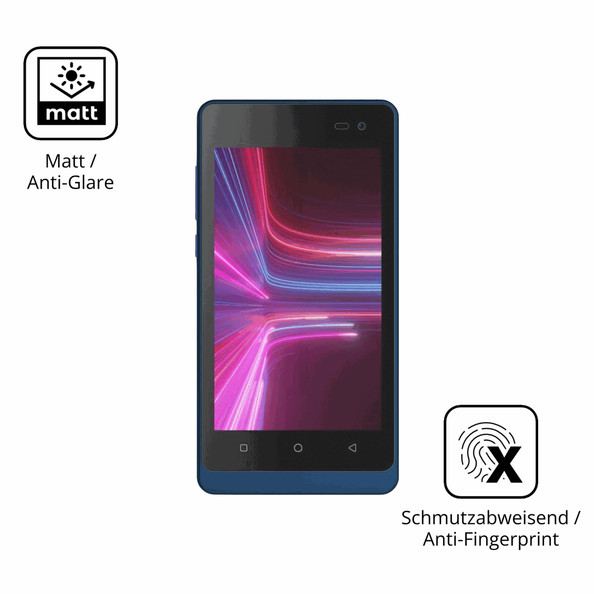 D�nne und entspiegelnde Folie passend zugeschnitten f�r Logicom Wave