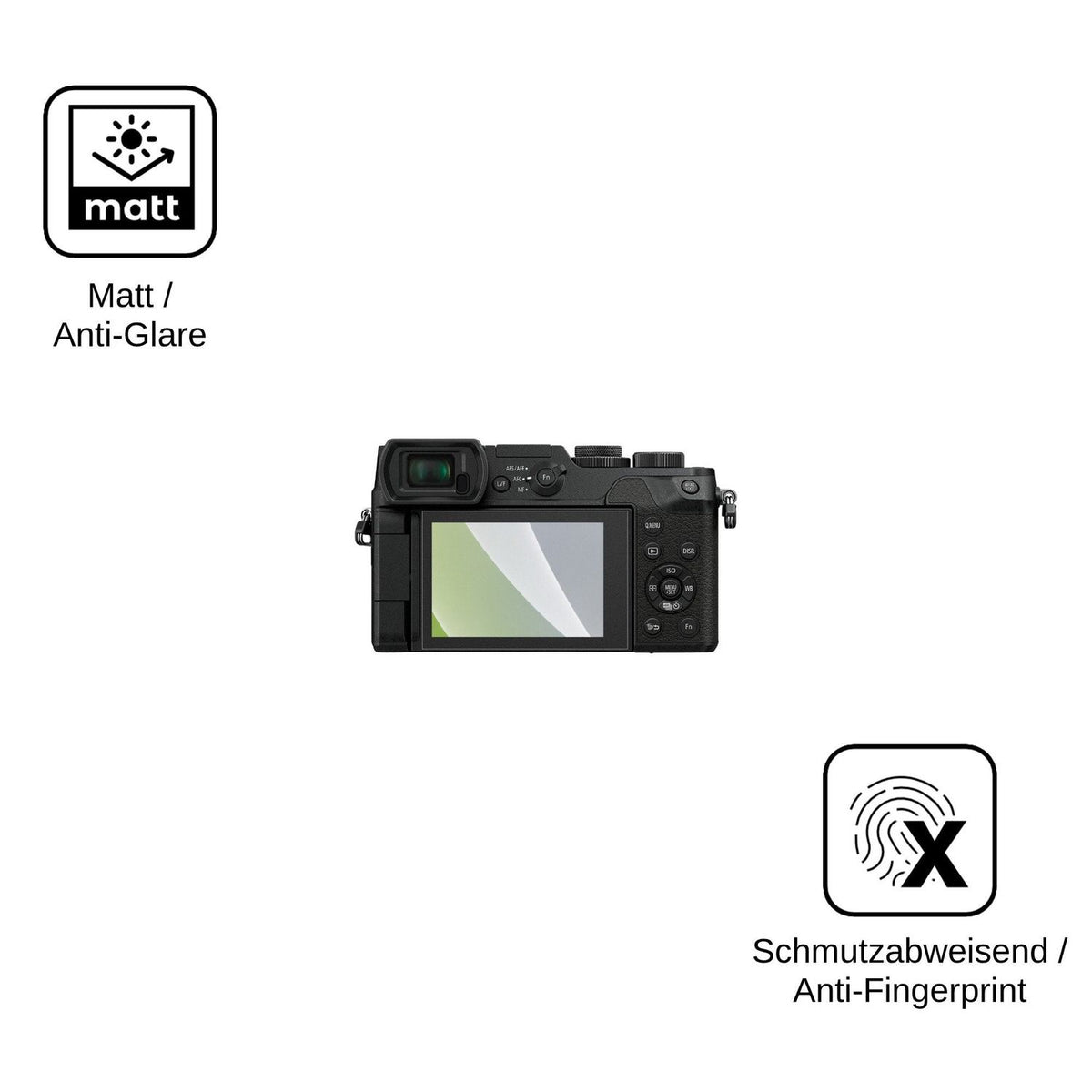 4x Schutzfolie matt für Panasonic Lumix DMC-GX8 Display-Schutzfolie