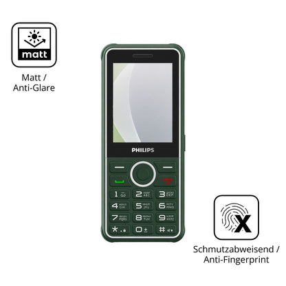 Dünne und entspiegelnde Folie passend zugeschnitten für Philips Xenium E2301