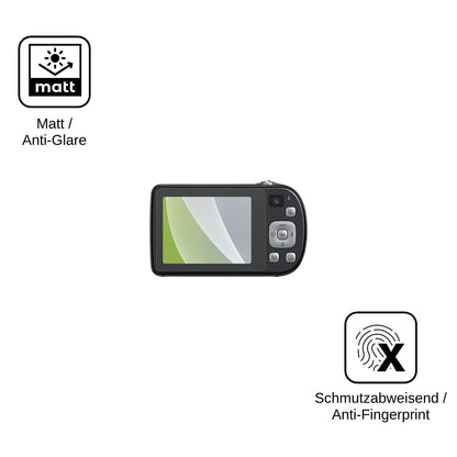 4x Schutzfolie matt für Rollei Powerflex Compact Ultra Display-Schutzfolie