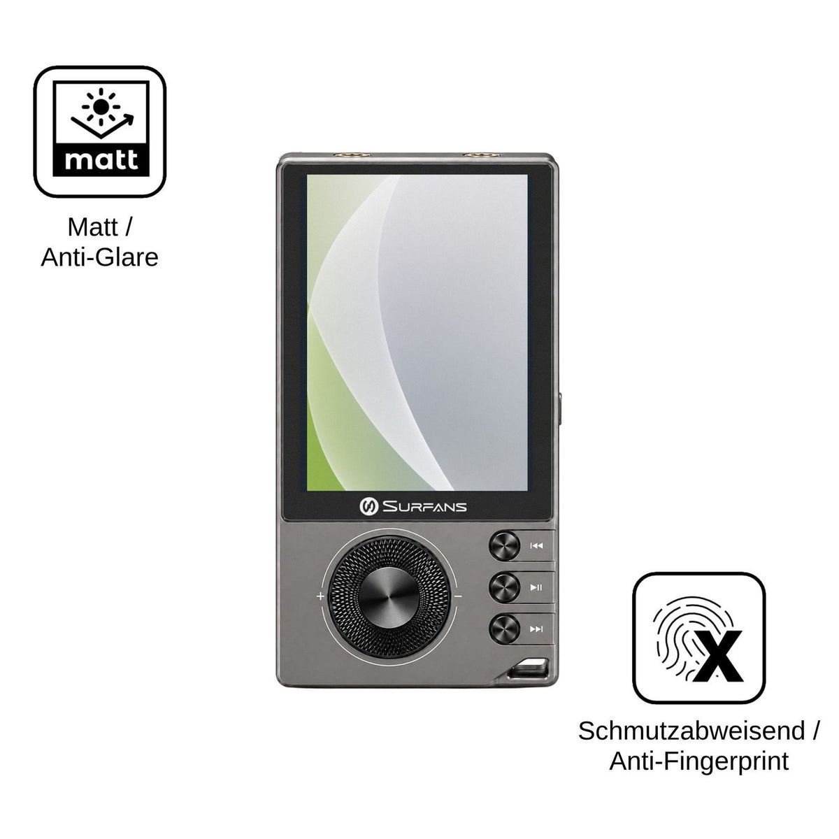 4x Schutzfolie matt für Surfans F20 Pro Plus Display-Schutzfolie