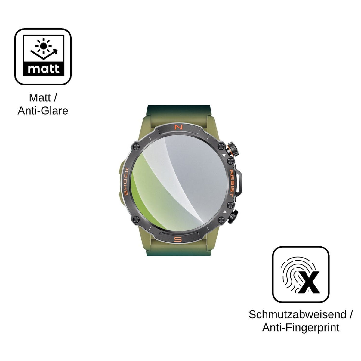 6x Schutzfolie matt für WalkerFit Motion 6 Display-Schutzfolie