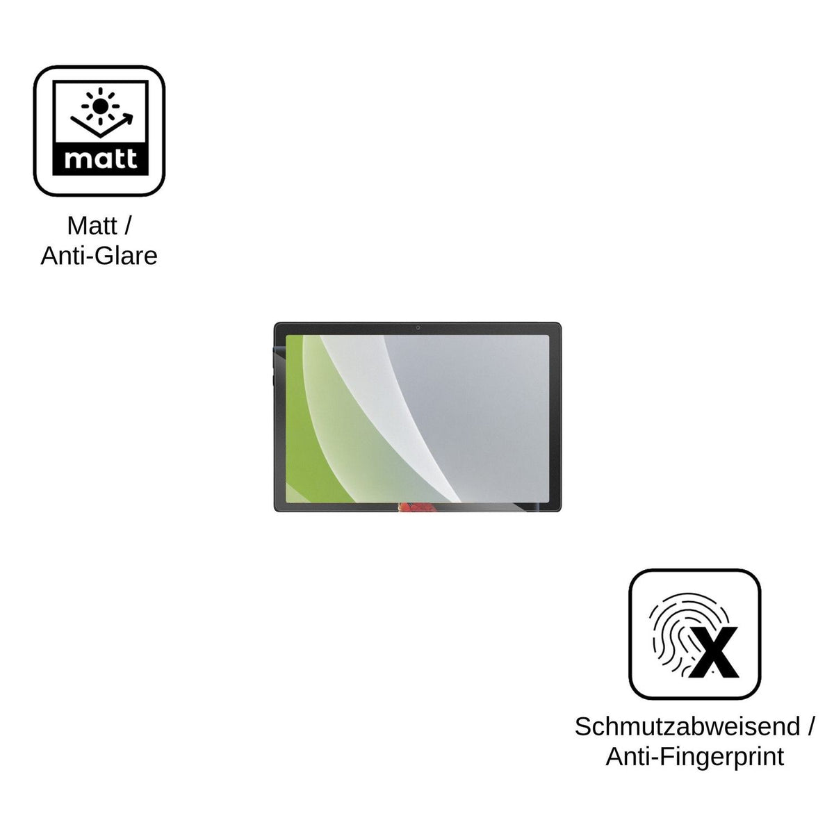 2x Schutzfolie matt für Yicty Android 14 Tablet 10,1 Zoll Display-Schutzfolie