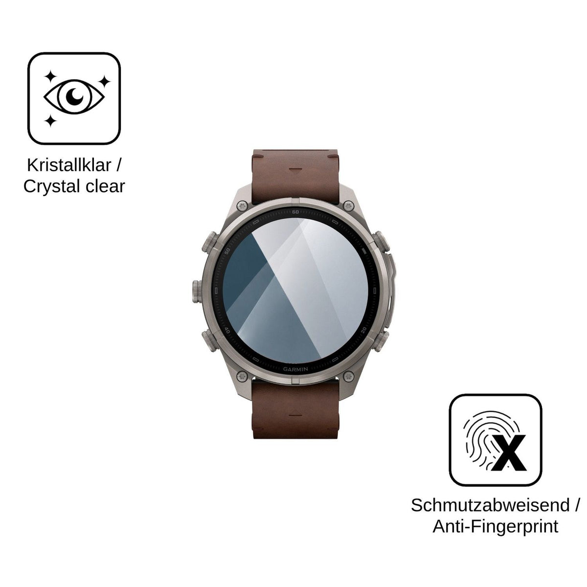 2x 9H Schutzfolie für Garmin Fenix 9 Panzerfolie