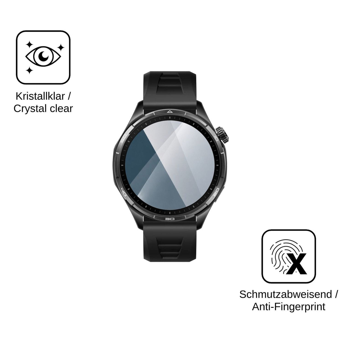 2x 9H Schutzfolie für Honor Watch 6 Pro Panzerfolie