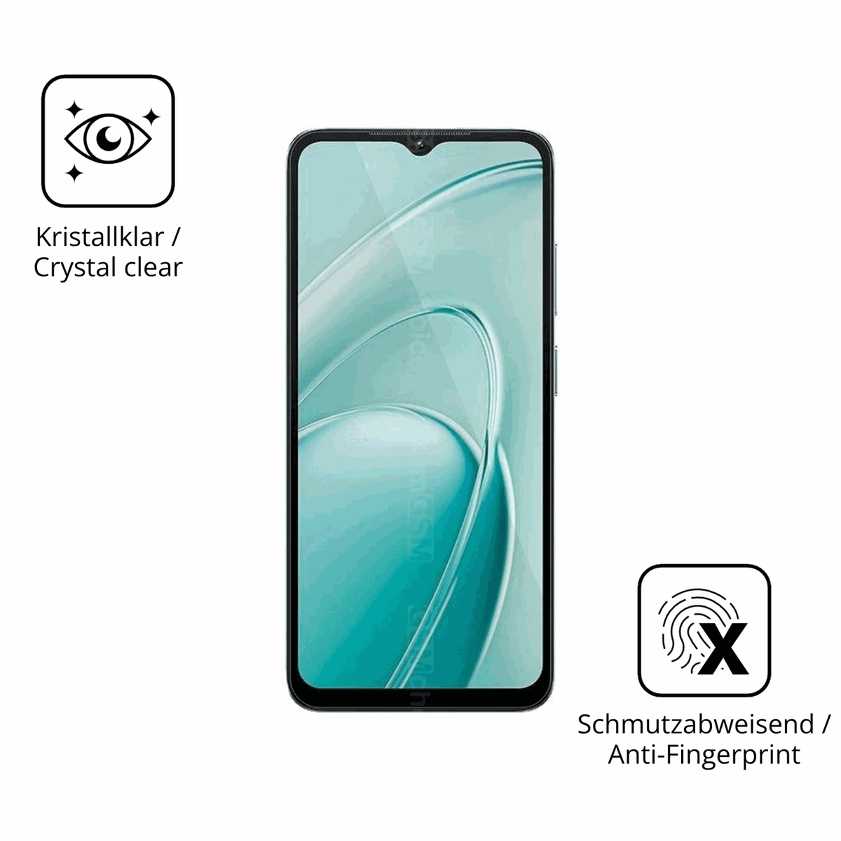 Flexible TPU-Folie passend zugeschnitten f�r Oukitel C7, vollst�ndige Abdeckung