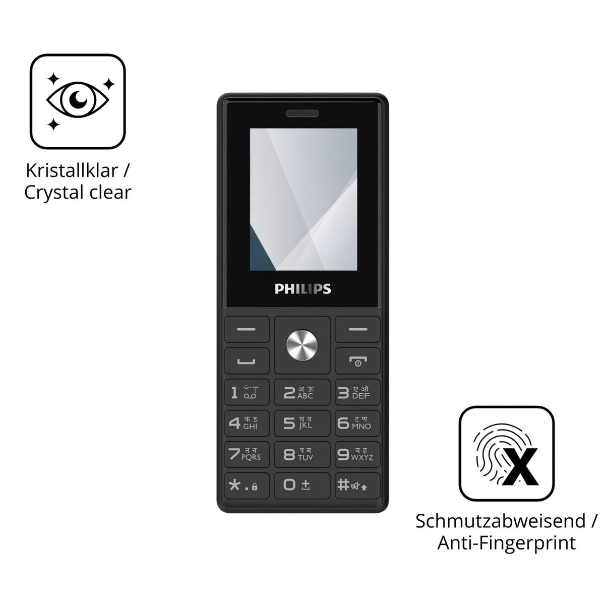 Flexible TPU-Folie passend zugeschnitten für Philips E2112, vollständige Abdeckung