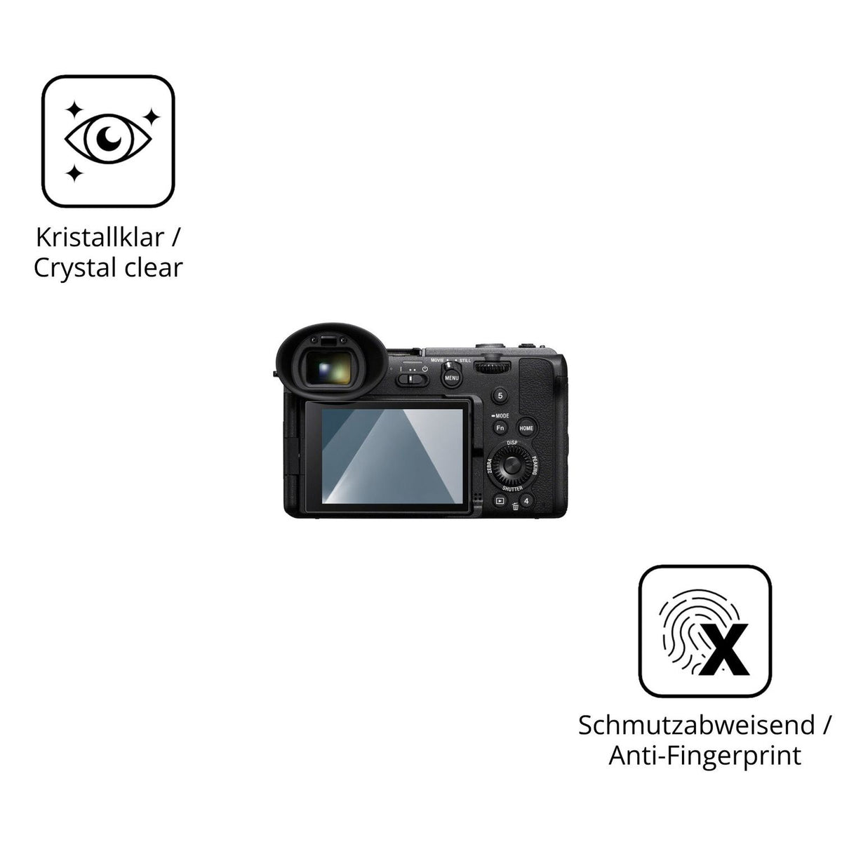 Flexible TPU-Folie passend zugeschnitten für Sony FX2, vollständige Abdeckung