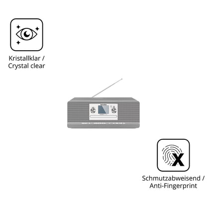 Flexible TPU-Folie passend zugeschnitten für TechniSat Digitradio 372 CD, vollständige Abdeckung