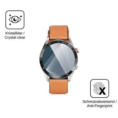 2x 9H Schutzfolie für YEMASTER Smartwatch 1.28 Panzerfolie