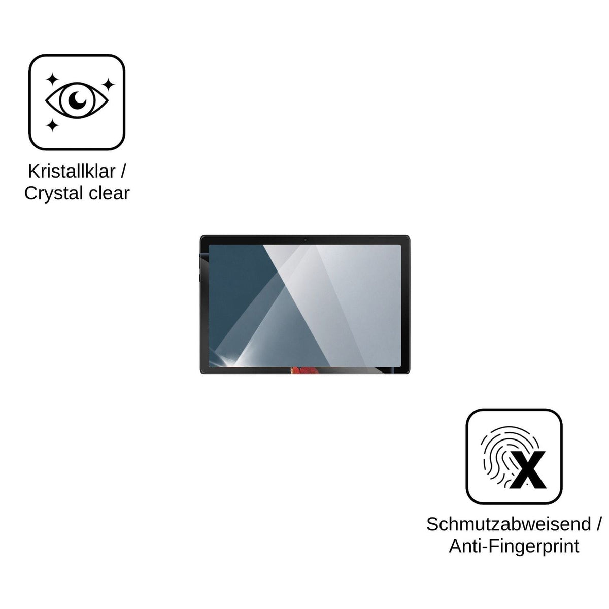 2x 9H Schutzfolie für Yicty Android 14 Tablet 10,1 Zoll Panzerfolie