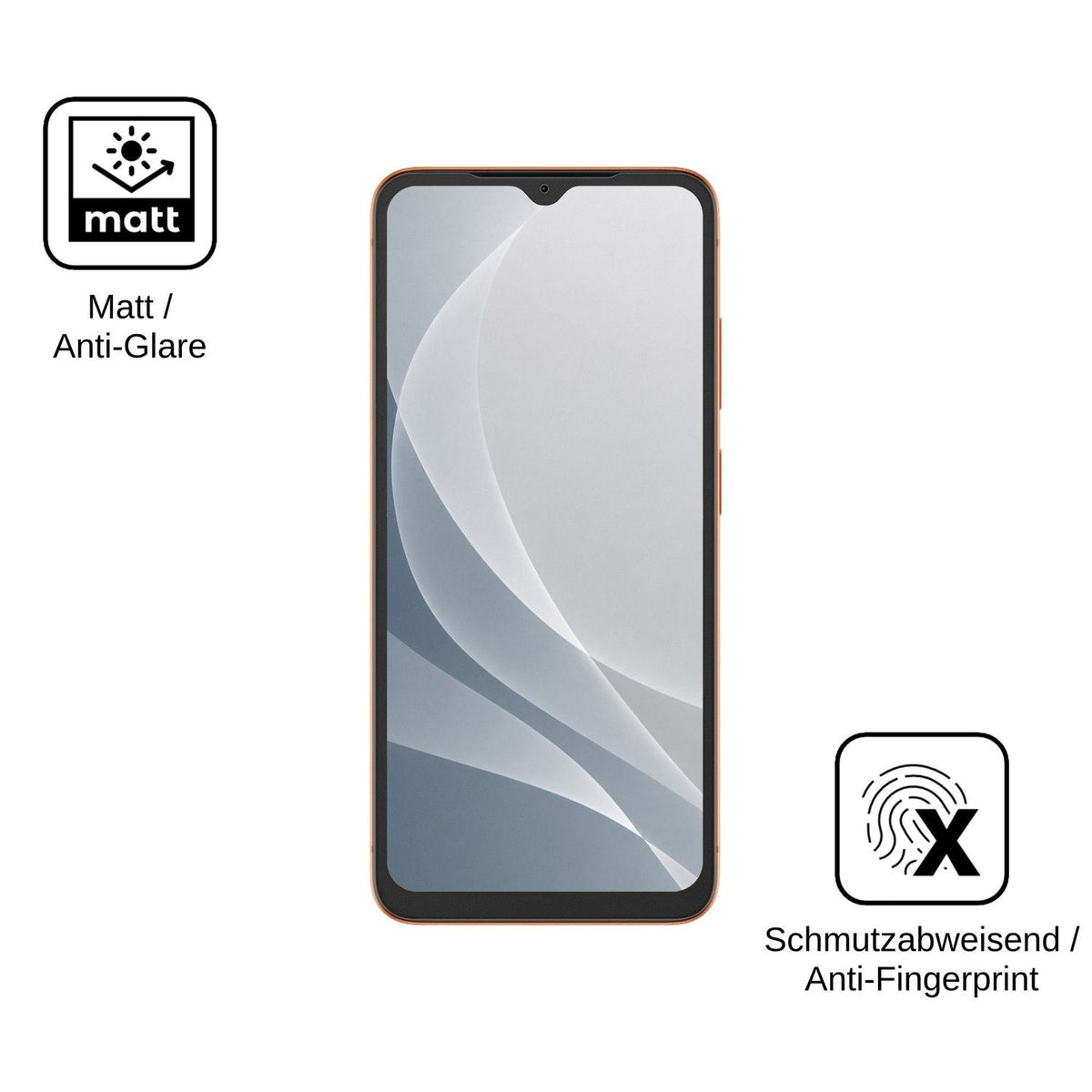 2x 9H Schutzfolie matt für Doogee Note 57 Panzerfolie