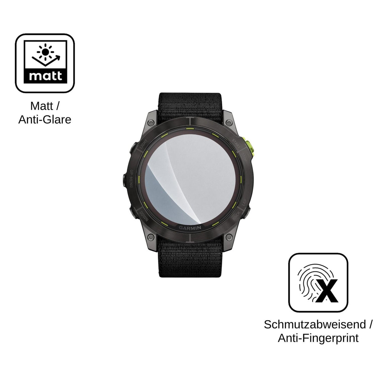 2x 9H Schutzfolie matt für Garmin Enduro 2 Panzerfolie