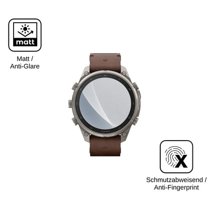 2x 9H Schutzfolie matt für Garmin Fenix 9 Panzerfolie