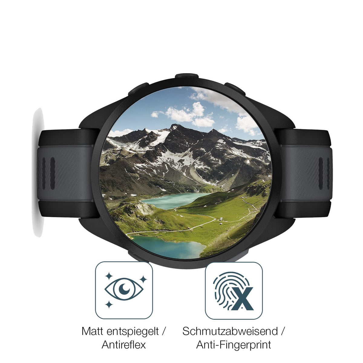 9H Hartbeschichtete, flexible Folie passend zugeschnitten für Garmin Forerunner 165