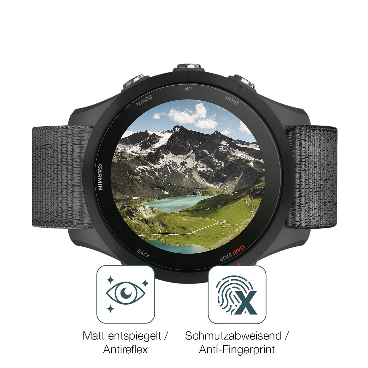 Schutz gegen Kratzer auf dem Garmin Forerunner 255 Glas durch Schlüssel oder Ähnliches