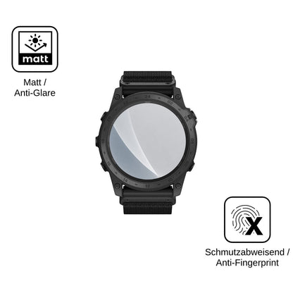 2x 9H Schutzfolie matt für Garmin tactix 7 Pro Ballistics Edition Panzerfolie
