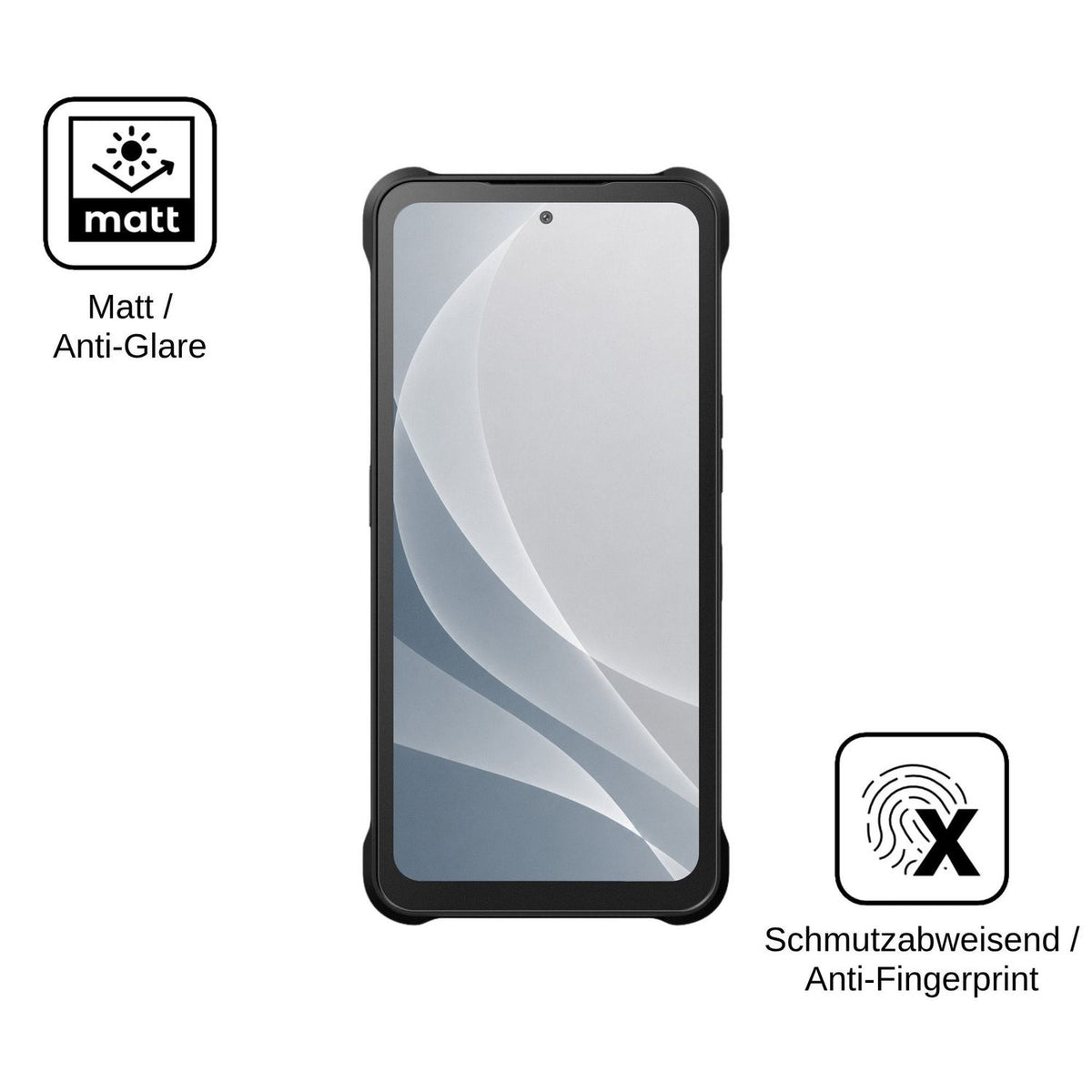 2x 9H Schutzfolie matt für Hammer Blade 6 Pro 5G Panzerfolie