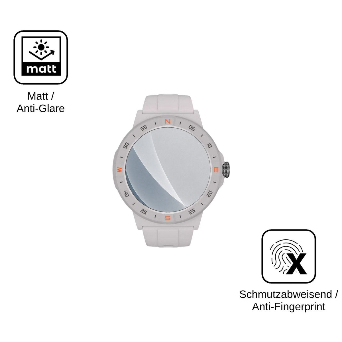 2x 9H Schutzfolie matt für Honor Choice Watch 2 Epic Panzerfolie