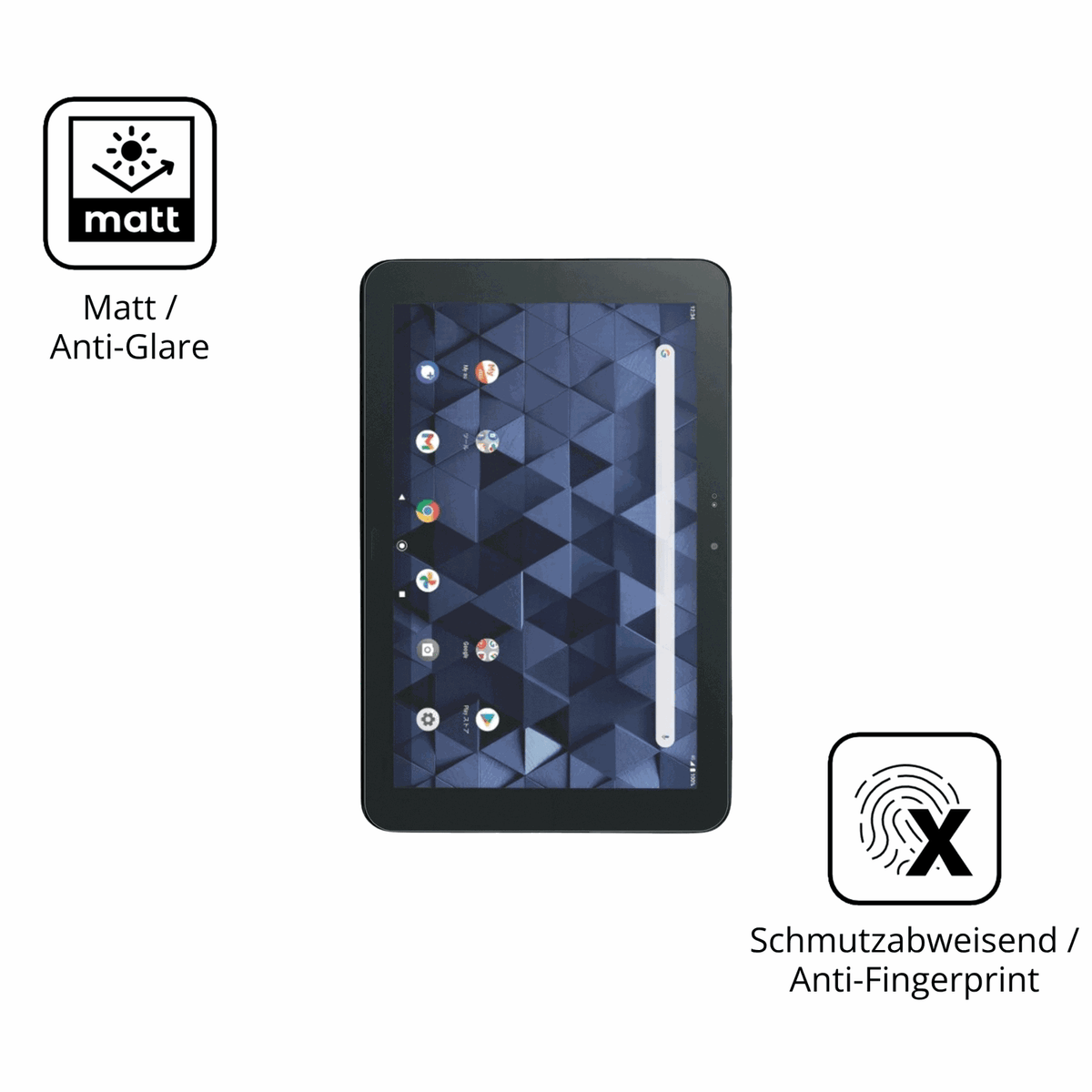 9H Hartbeschichtete, flexible Folie passend zugeschnitten f�r Kyocera Digno Tab