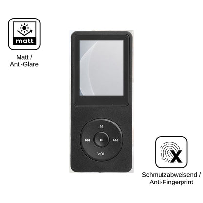 2x 9H Schutzfolie matt für LEVMEK GS-black mp3 Panzerfolie