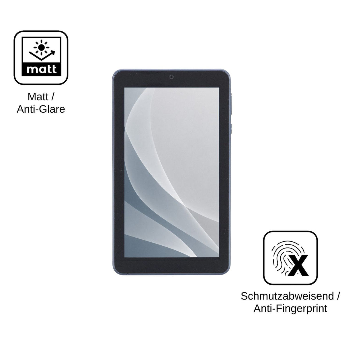 2x 9H Schutzfolie matt für ONN Surf Tablet 7 Panzerfolie
