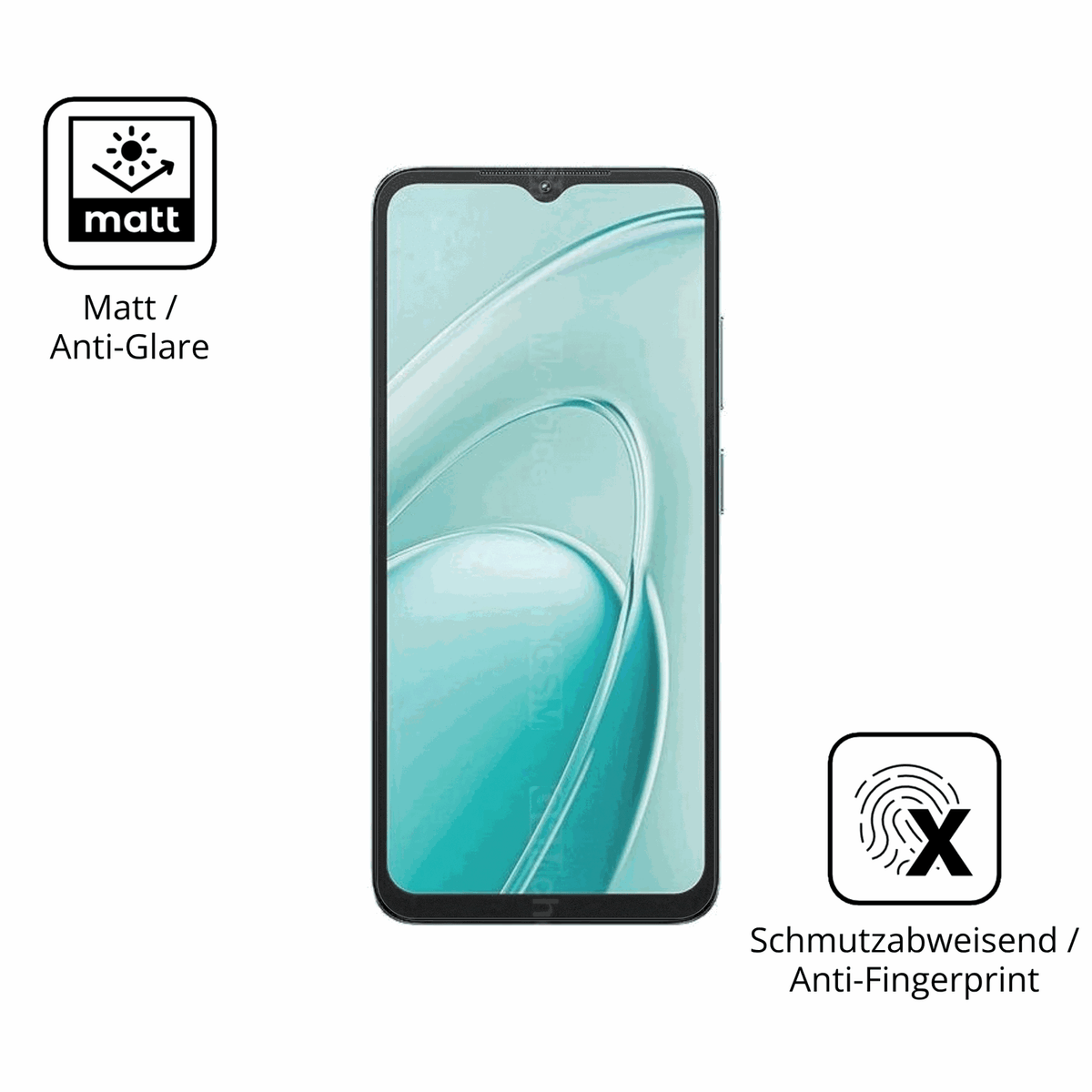 9H Hartbeschichtete, flexible Folie passend zugeschnitten f�r Oukitel C7