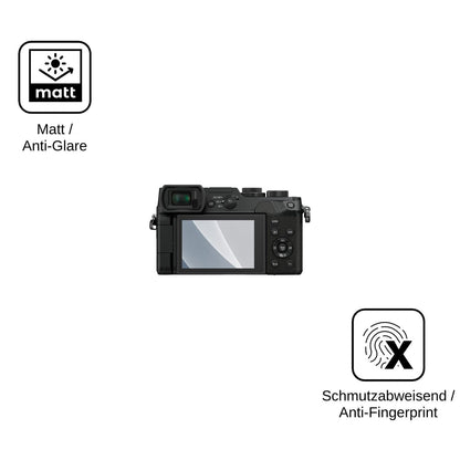 2x 9H Schutzfolie matt für Panasonic Lumix DMC-GX8 Panzerfolie