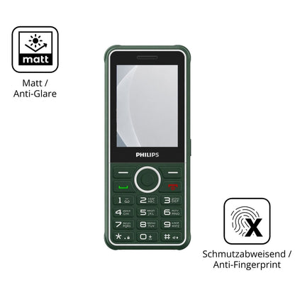 9H Hartbeschichtete, flexible Folie passend zugeschnitten für Philips Xenium E2301