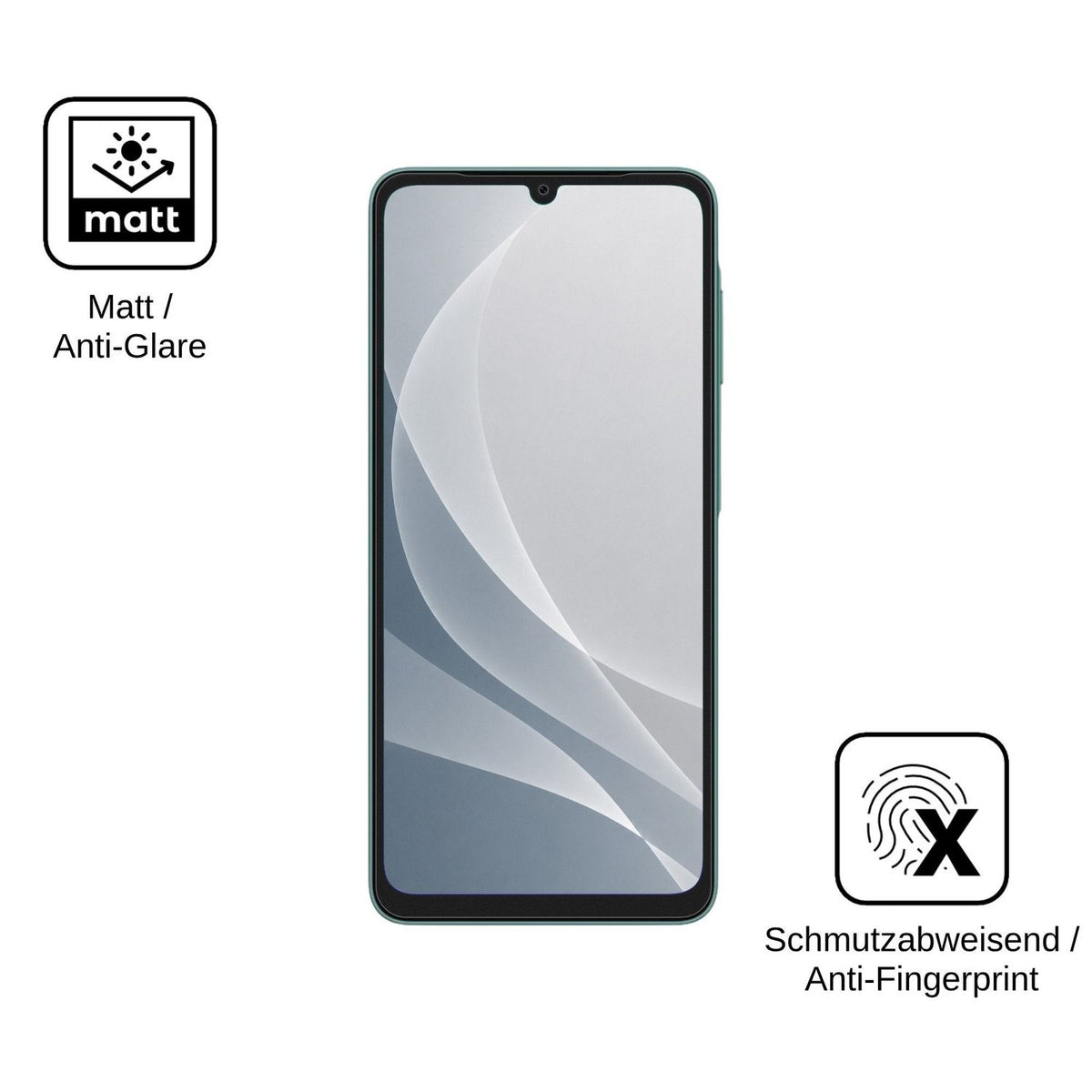 2x 9H Schutzfolie matt für Samsung Galaxy A08 Panzerfolie