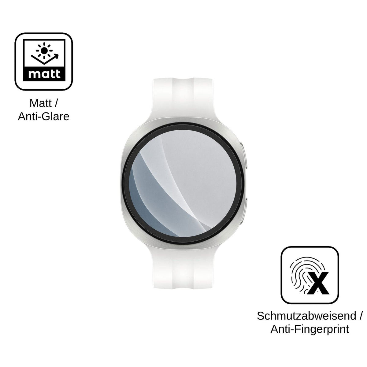 2x 9H Schutzfolie matt für Samsung Galaxy Watch 9 40mm Panzerfolie