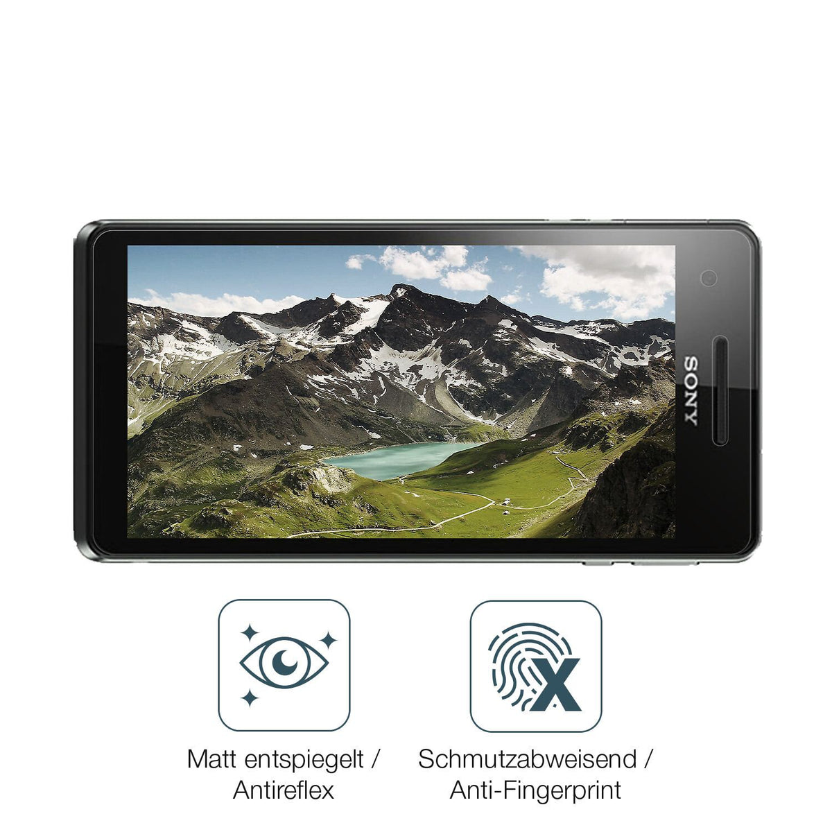 9H Hartbeschichtete, flexible Folie passend zugeschnitten für Sony Xperia V