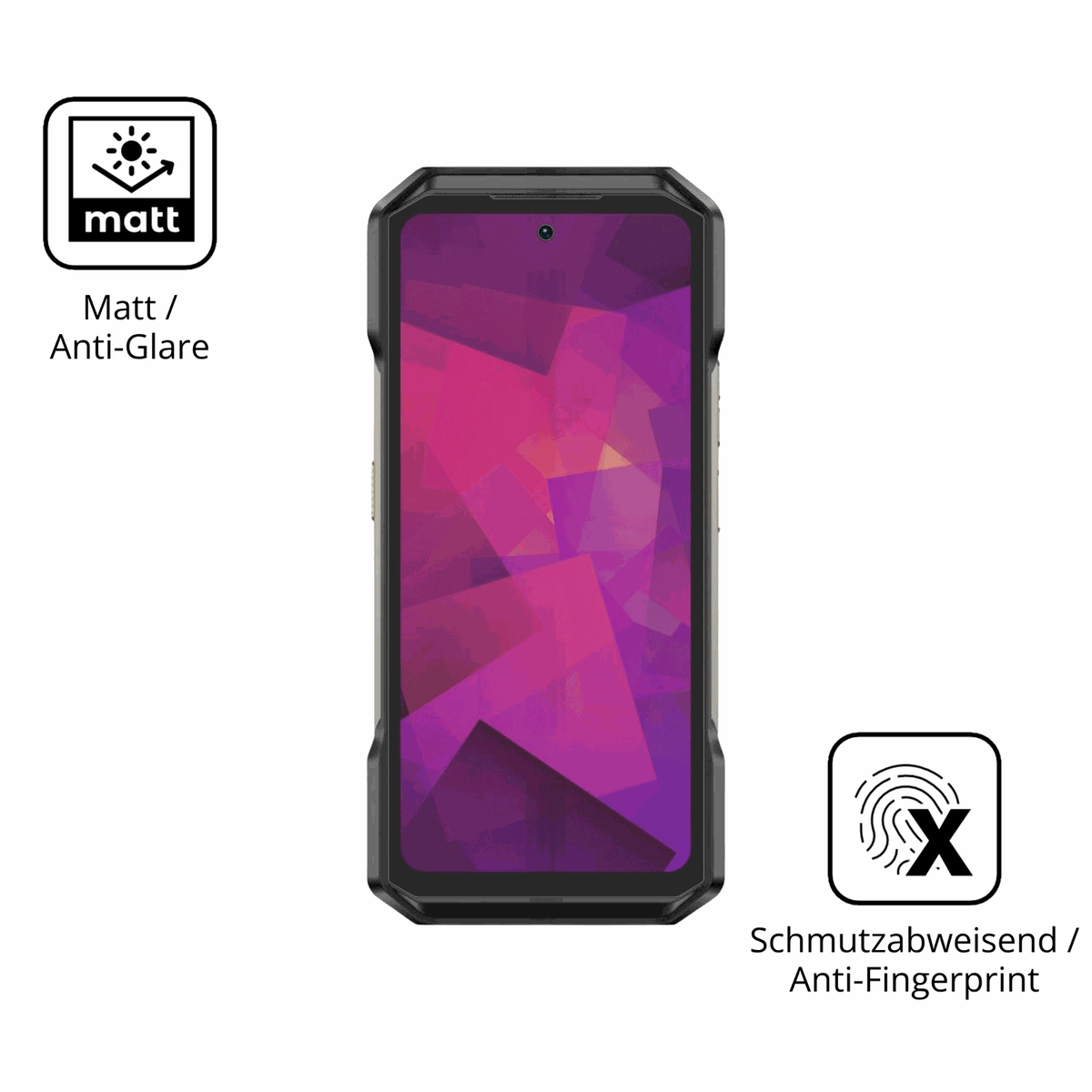 9H Hartbeschichtete, flexible Folie passend zugeschnitten für Ulefone Armor 27T Pro Plus