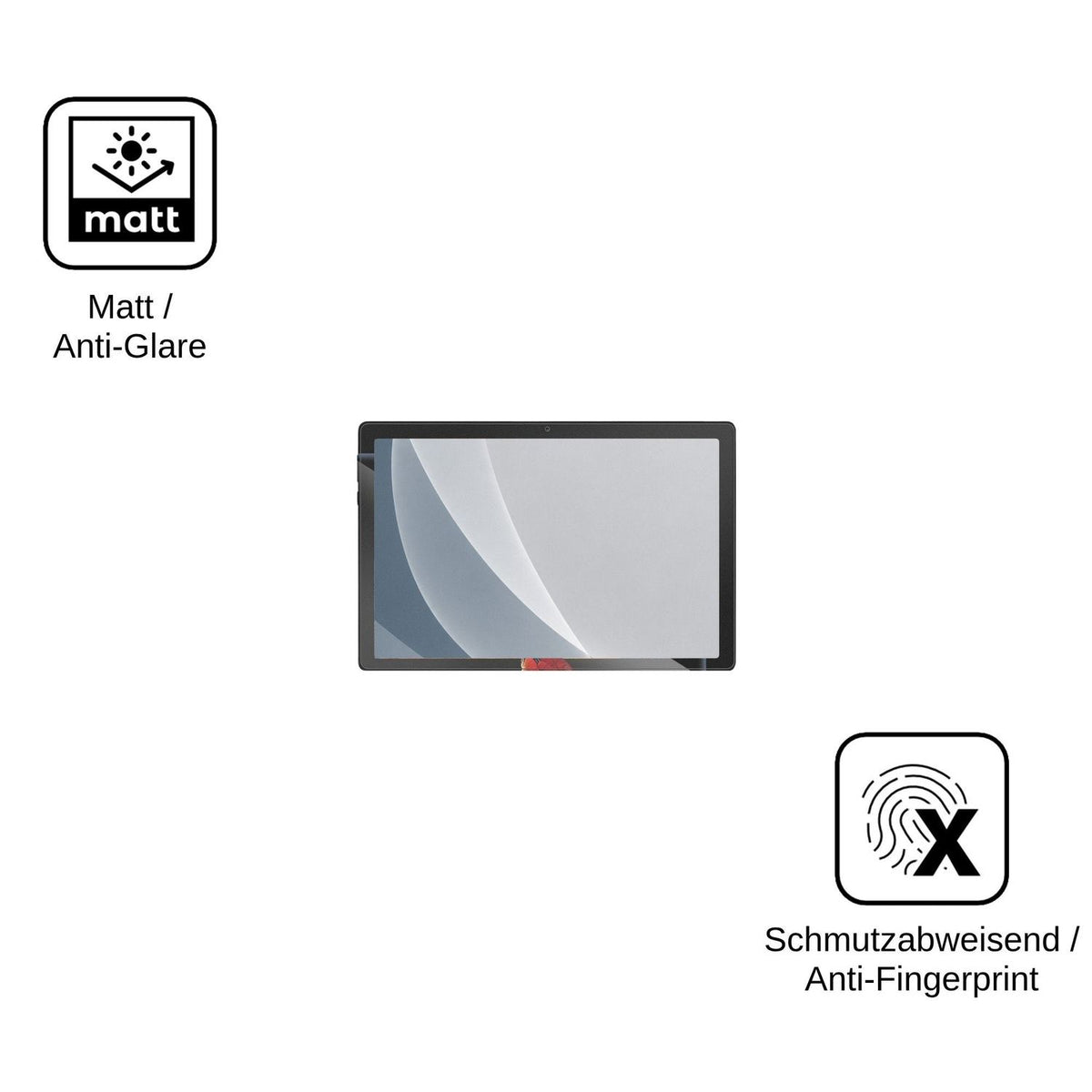 2x 9H Schutzfolie matt für Yicty Android 14 Tablet 10,1 Zoll Panzerfolie