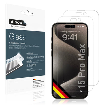 1x 9H Schutzfolie matt für Apple iPhone 15 Pro Max Panzerfolie
