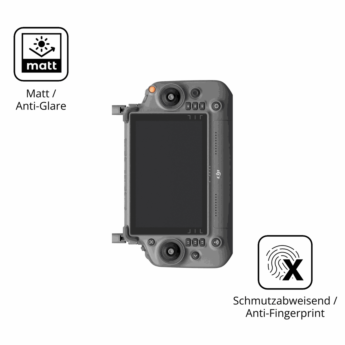 Dünne und entspiegelnde Folie passend zugeschnitten für DJI Inspire 3 RC Plus