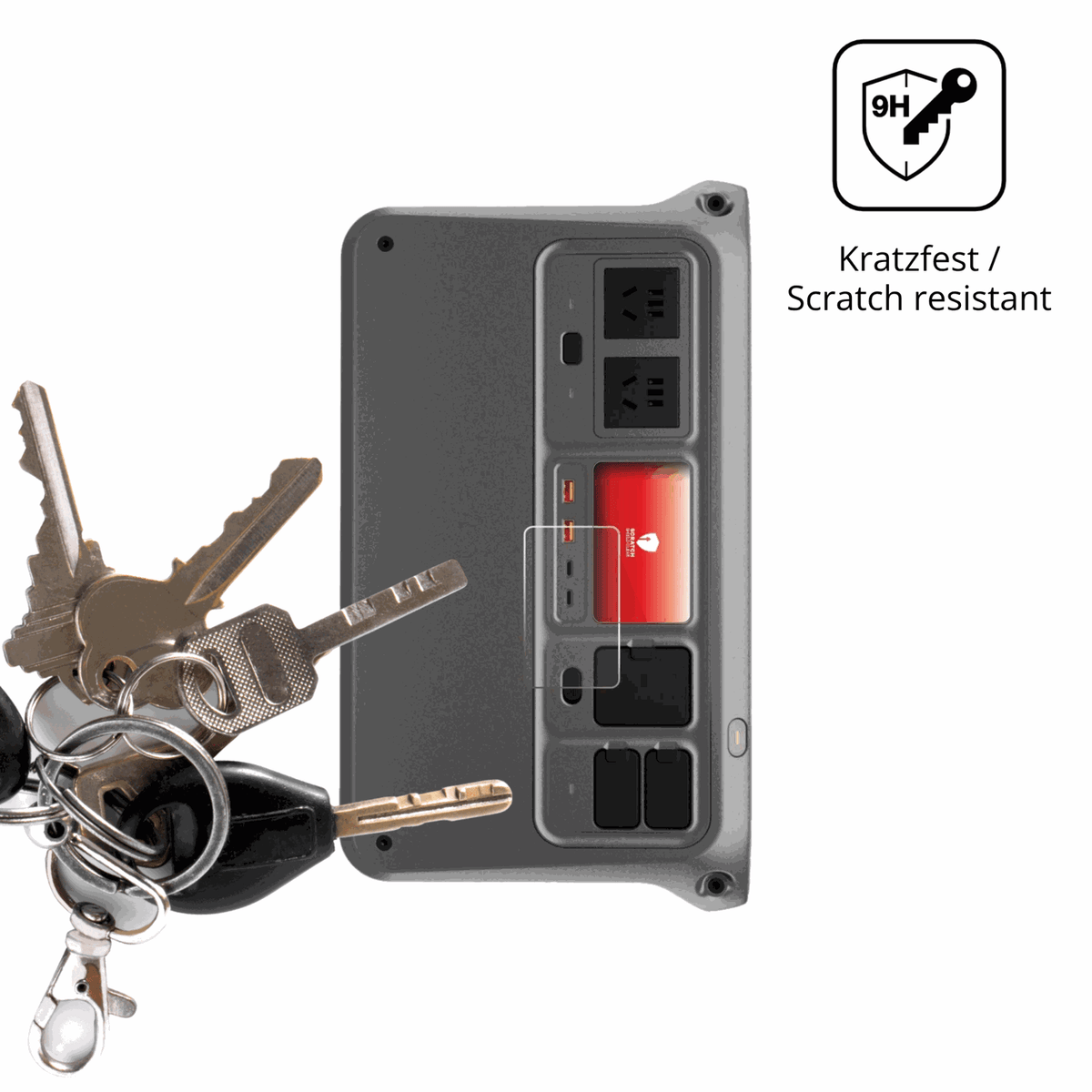 dipos Displayschutz für DJI Power 1000 V2, transparente Oberfläche, perfekte Passform auch für die Rundungen