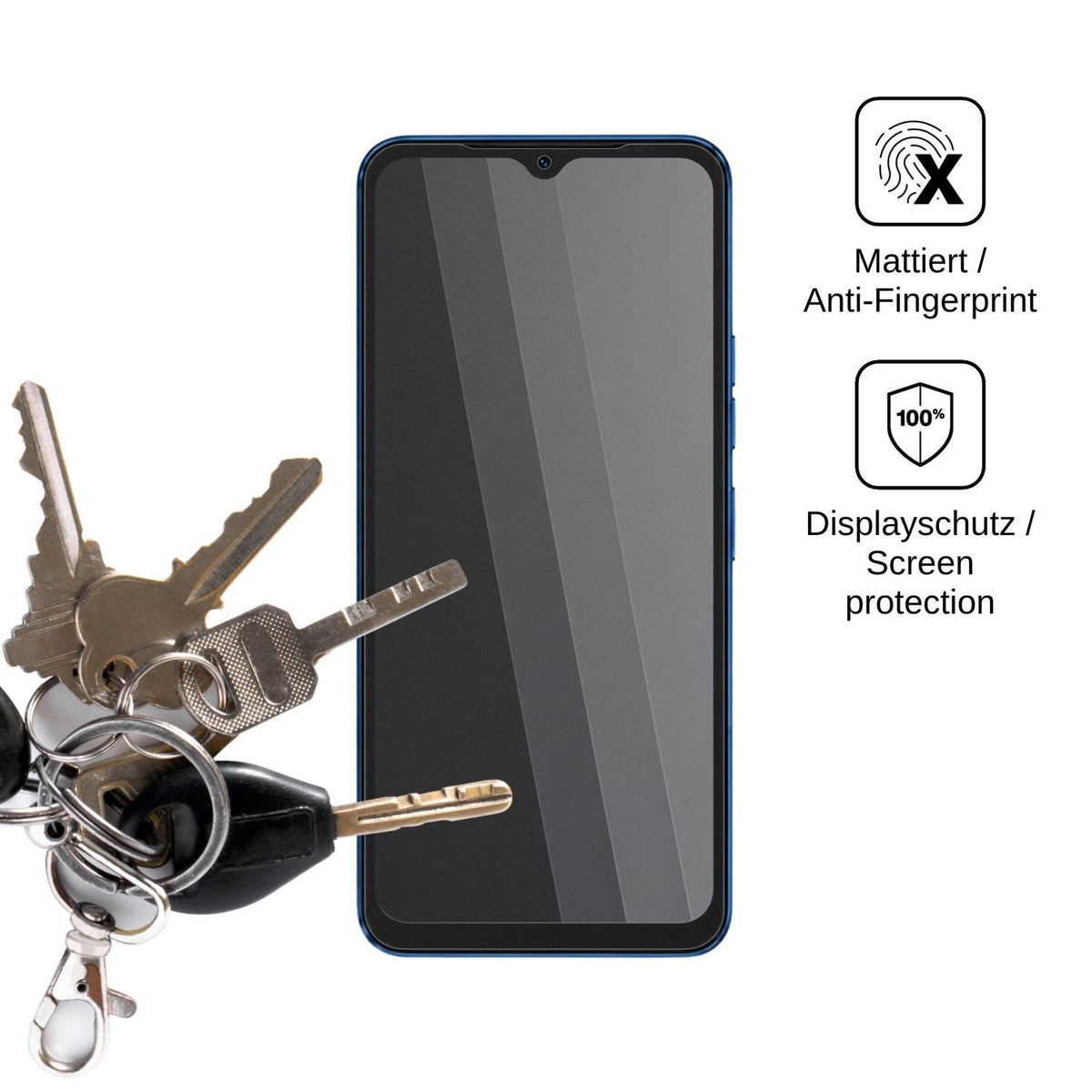 Blickschutzfolie für Doogee Note 57 Pro matt Schutzfolie Privacy