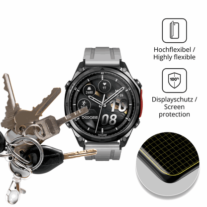 dipos Displayschutz für Doogee Anywise W1, transparente Oberfläche, geringe Dicke und perfekte Passform