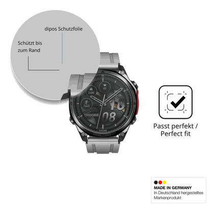 Schutz gegen Kratzer auf dem Doogee Anywise W1 Pro Glas durch Schlüssel, Stöße gegen die Tischkante oder Stürze