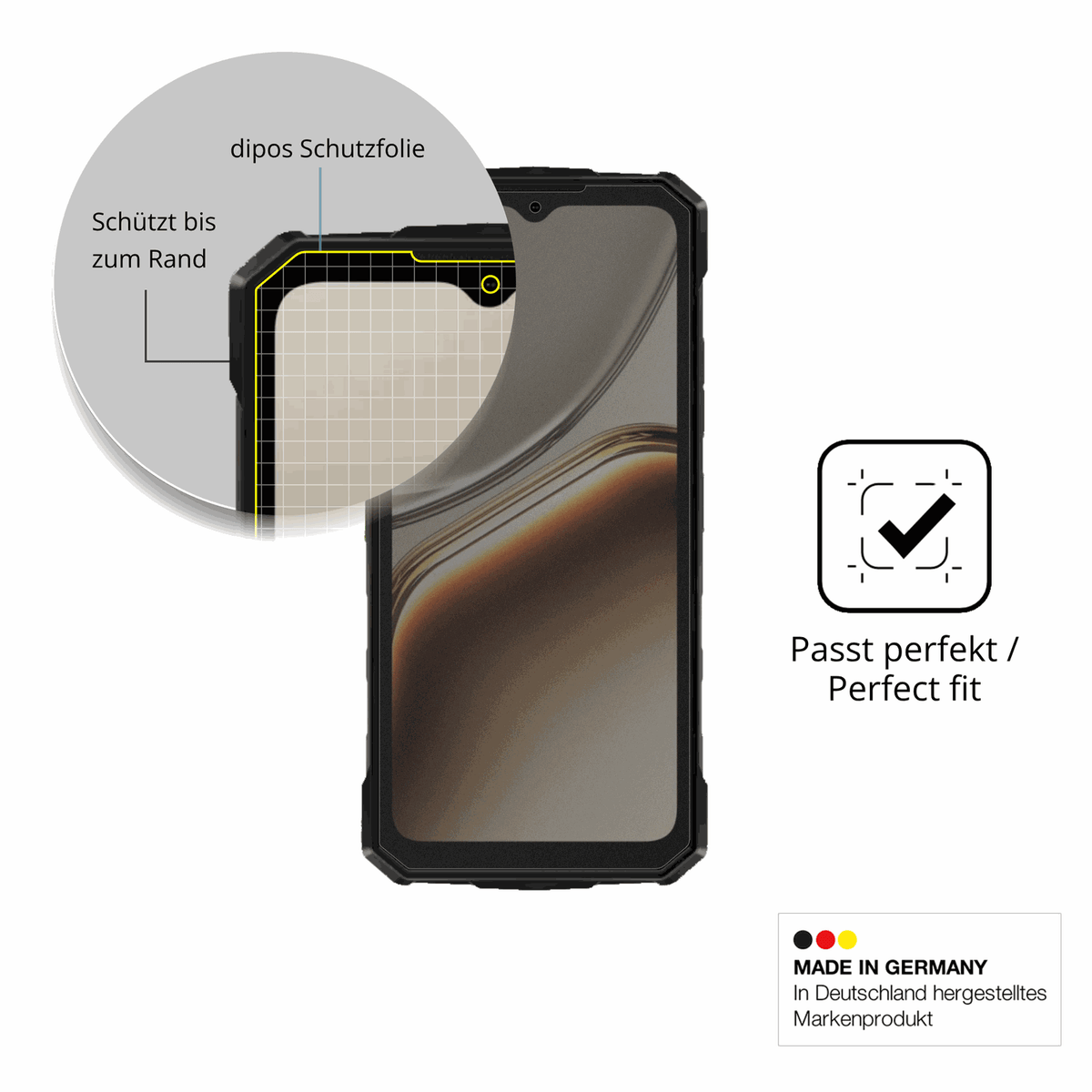 Schutz gegen Kratzer auf dem DOOGEE Fire 5 Pro Glas durch Schlüssel oder Ähnliches