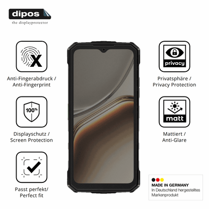 Privatsphäre-Schutz durch Sichtschutz-Folie passend zugeschnitten für DOOGEE Fire 5 Pro