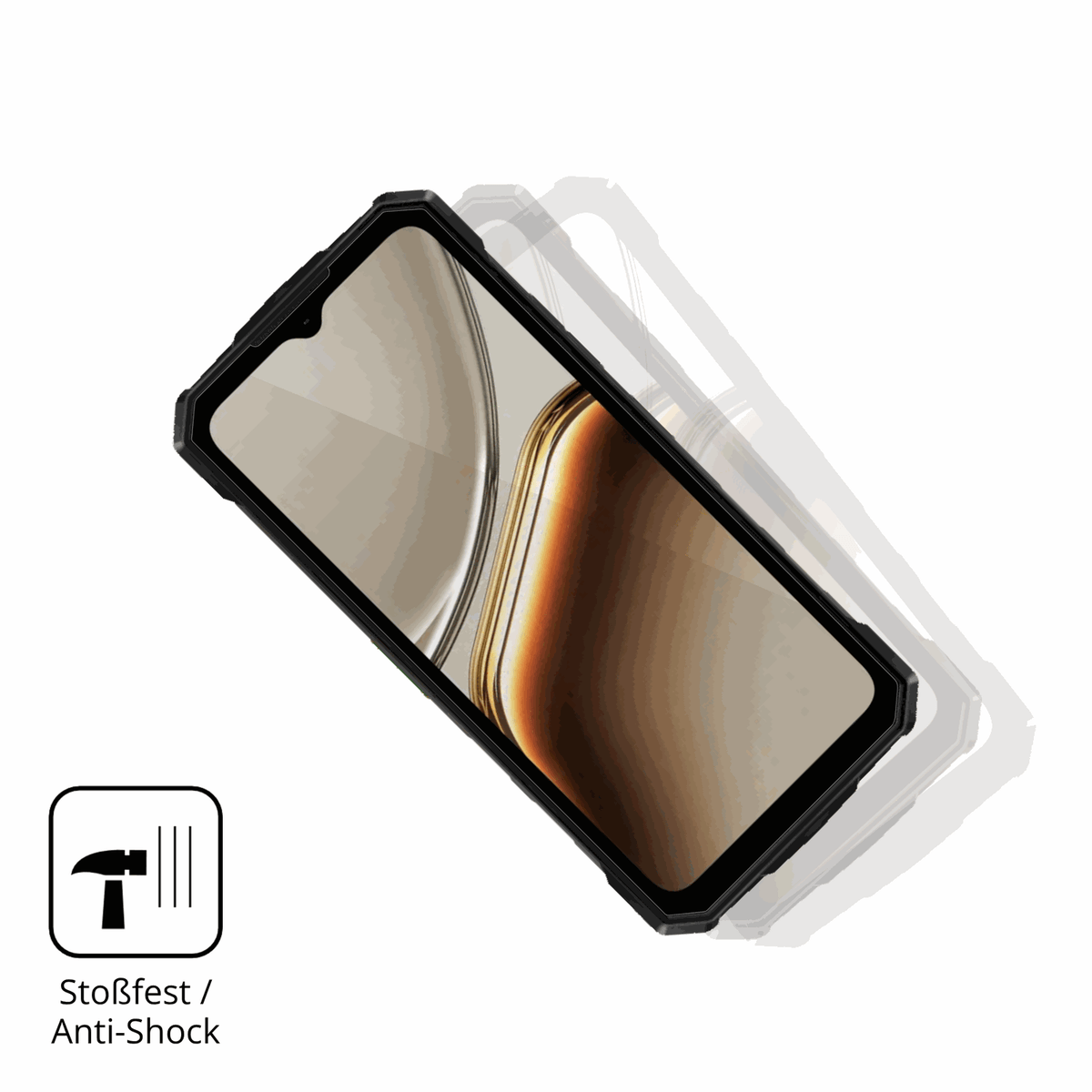 Schutz gegen Kratzer auf dem DOOGEE Fire 5 Pro Glas durch Schlüssel, Stöße gegen die Tischkante oder Stürze