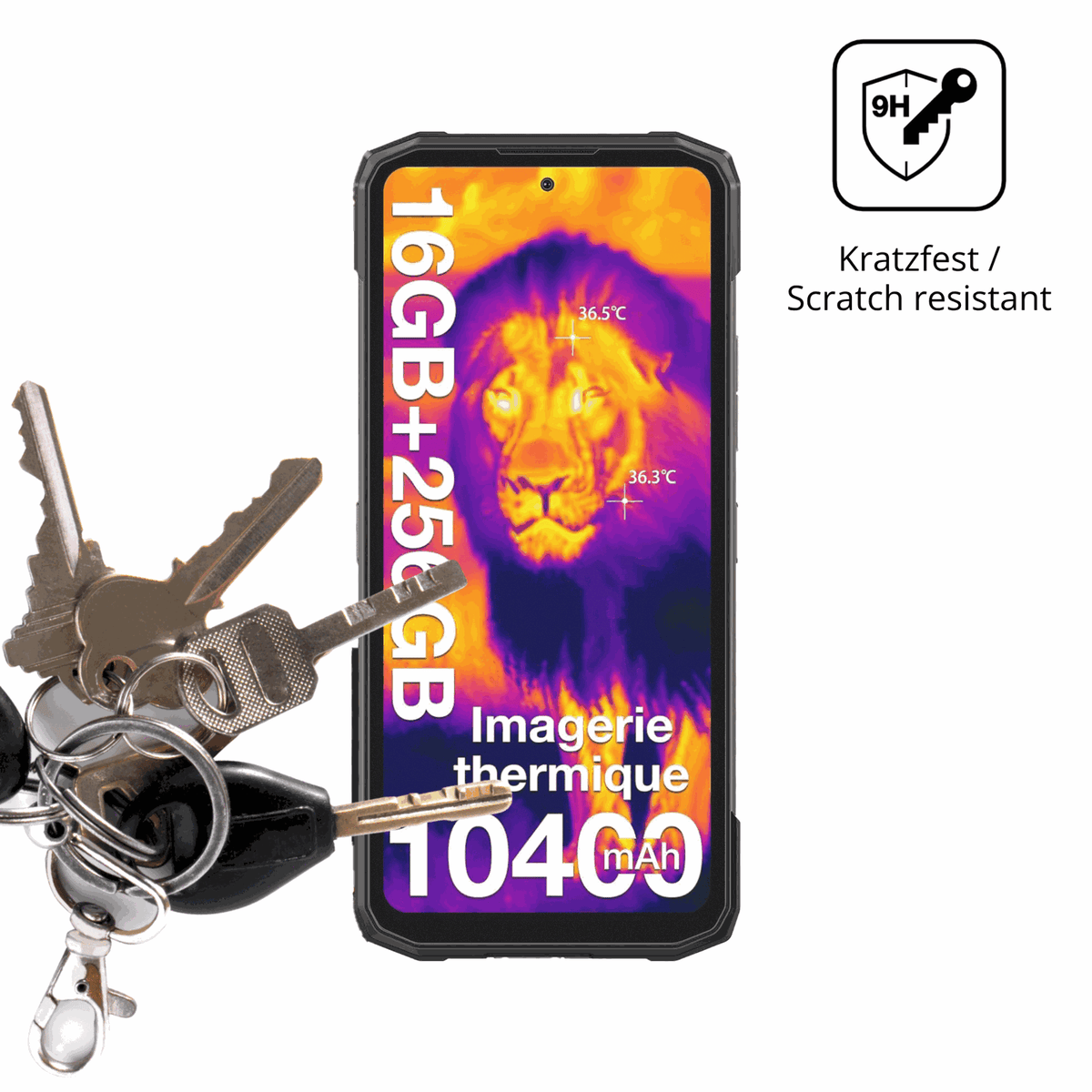 dipos Displayschutz für DOOGEE Fire 6, mattierte Oberfläche, robuste Festigkeit und perfekte Passform