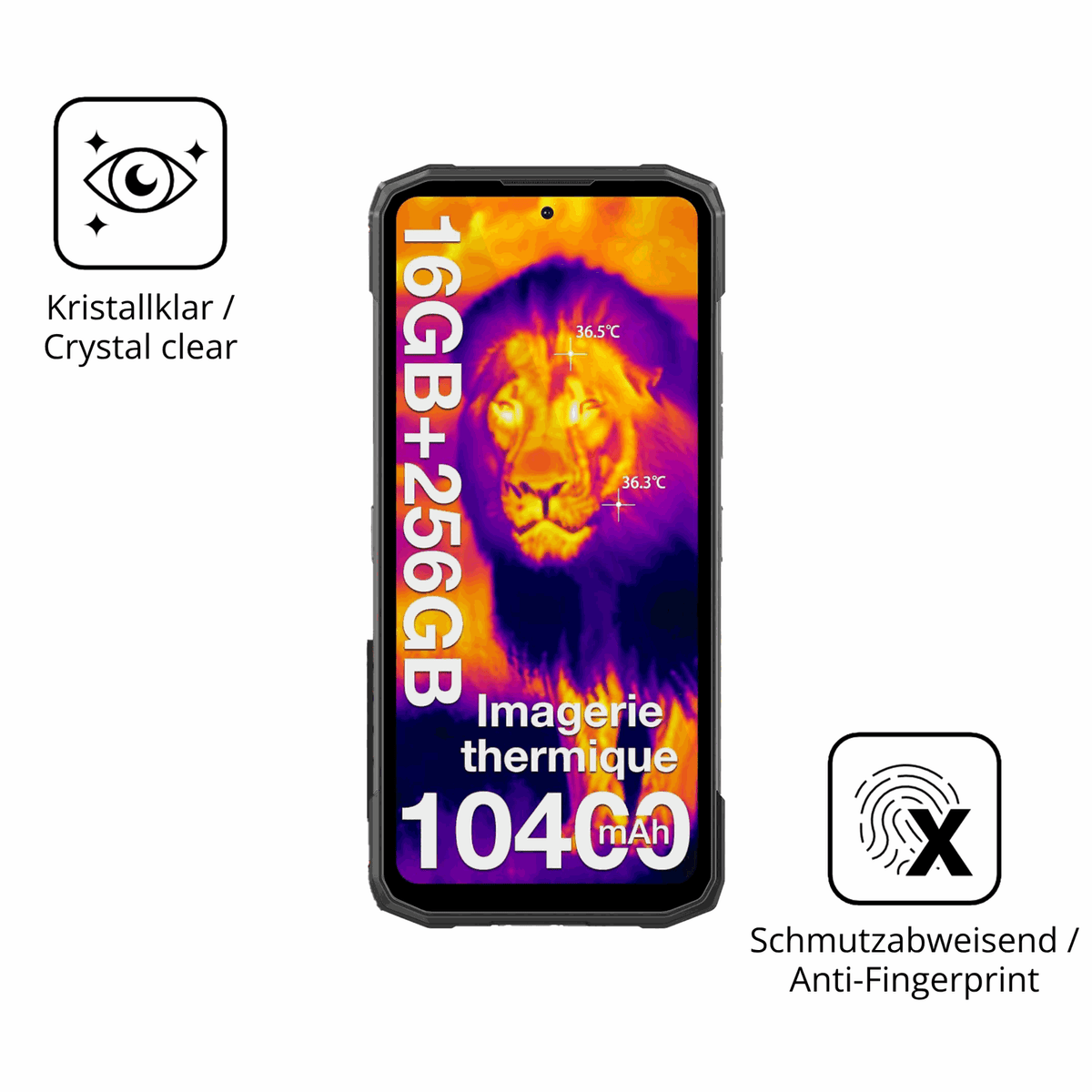 Flexible TPU-Folie passend zugeschnitten für DOOGEE Fire 6, vollständige Abdeckung