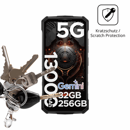 Schutz gegen Kratzer auf dem DOOGEE Fire 7 Pro Glas durch Schlüssel oder Ähnliches