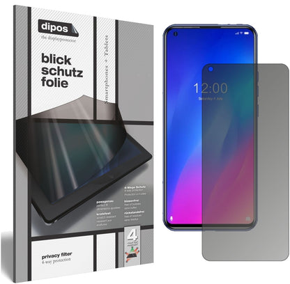 Blickschutzfolie von dipos passend für Doogee N30, präziser Zuschnitt und blasenfrei montiert